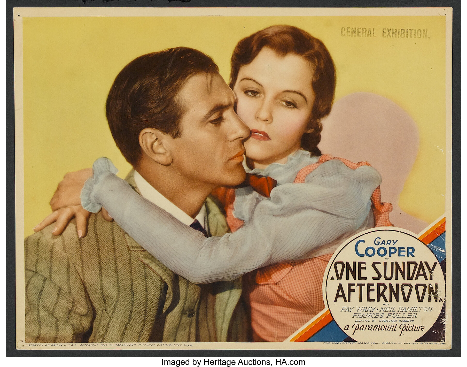 One Sunday Afternoon Paramount 1933 Lobby Card 11 X 14 Lot 26264 Heritage Auctions 6054