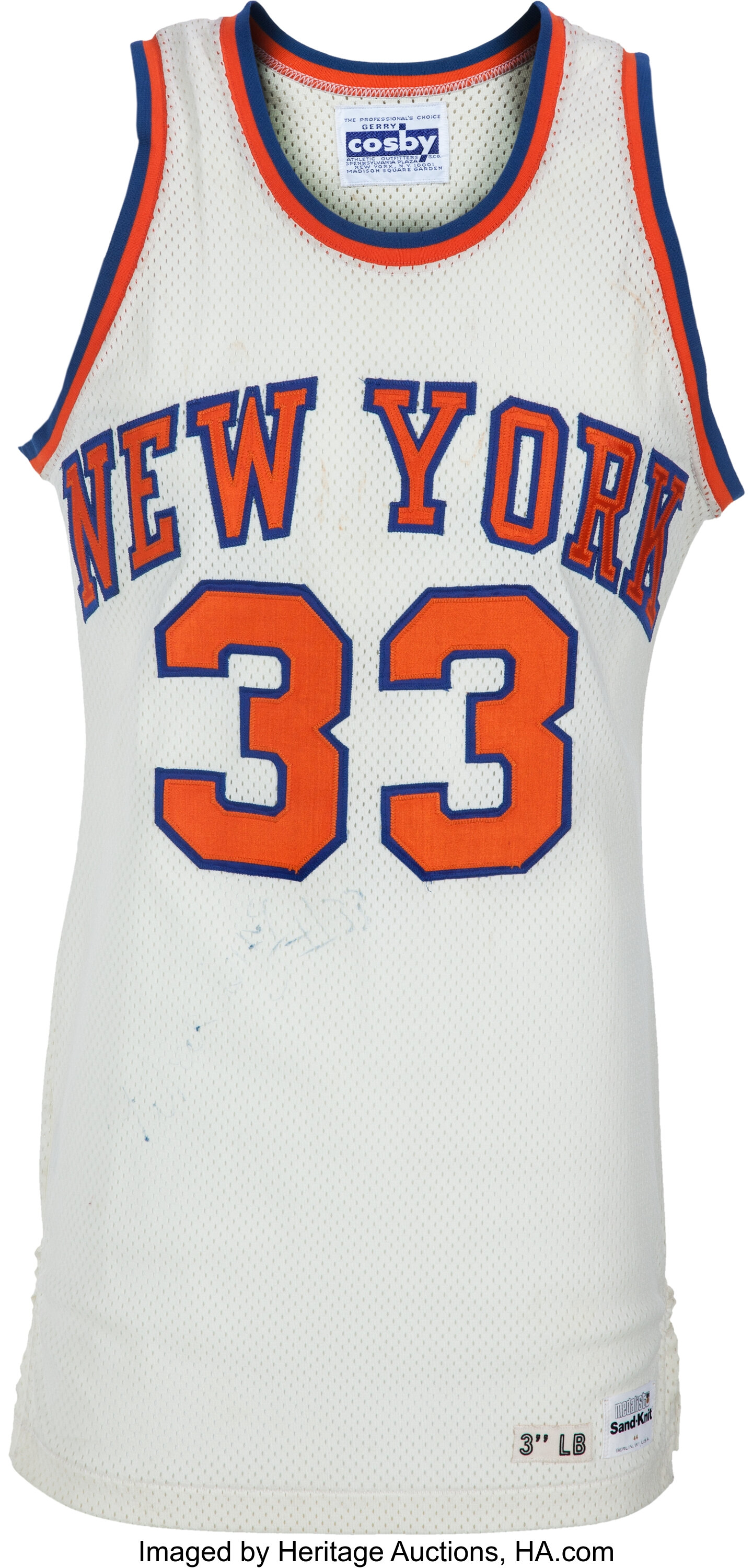 1991-92 Patrick Ewing Game Worn & Signed New York Knicks Jersey at