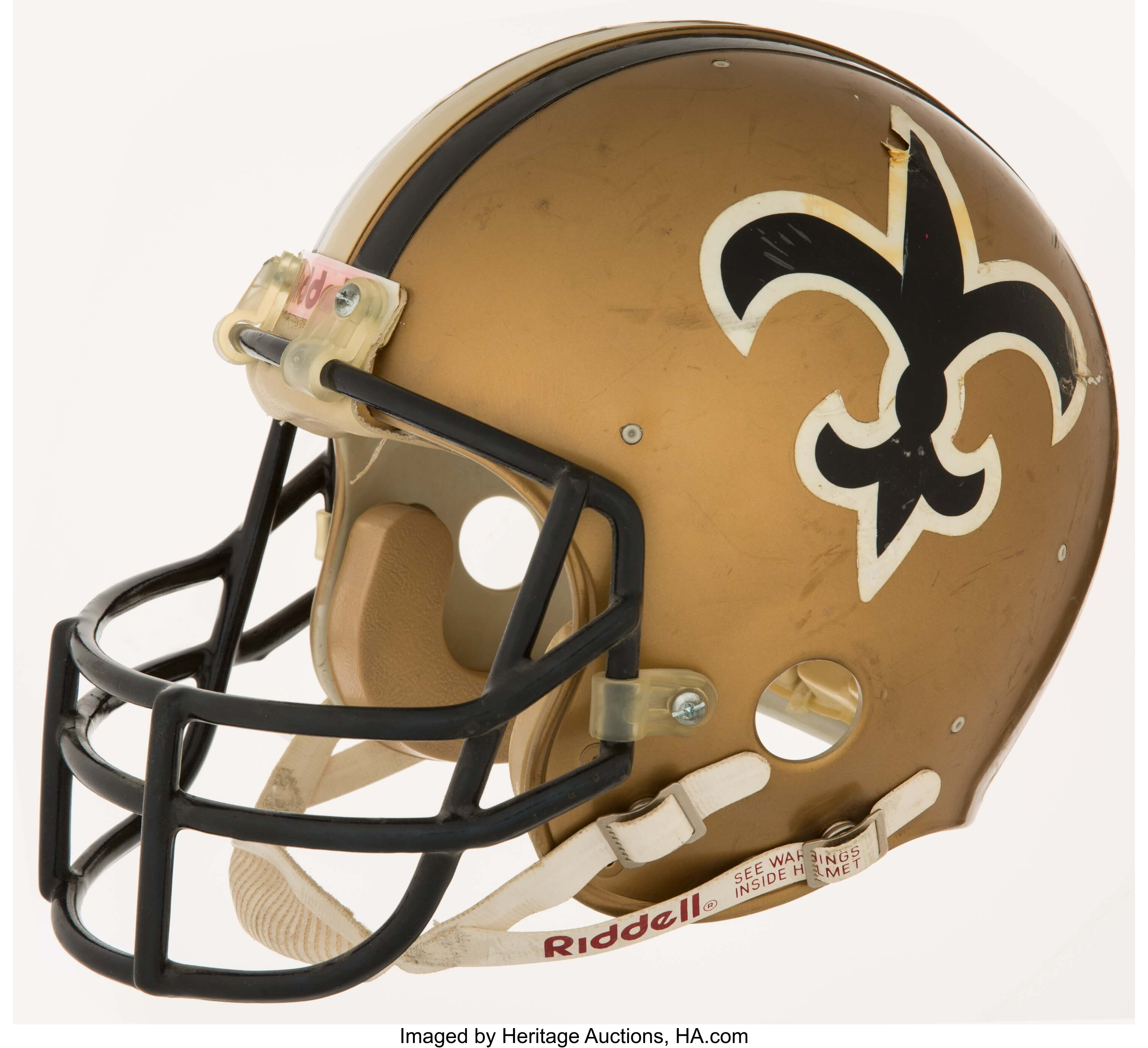 1980's New Orleans Saints Game Worn Helmet. Football