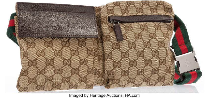 Sold at Auction: Gucci Monogram Leather Belt