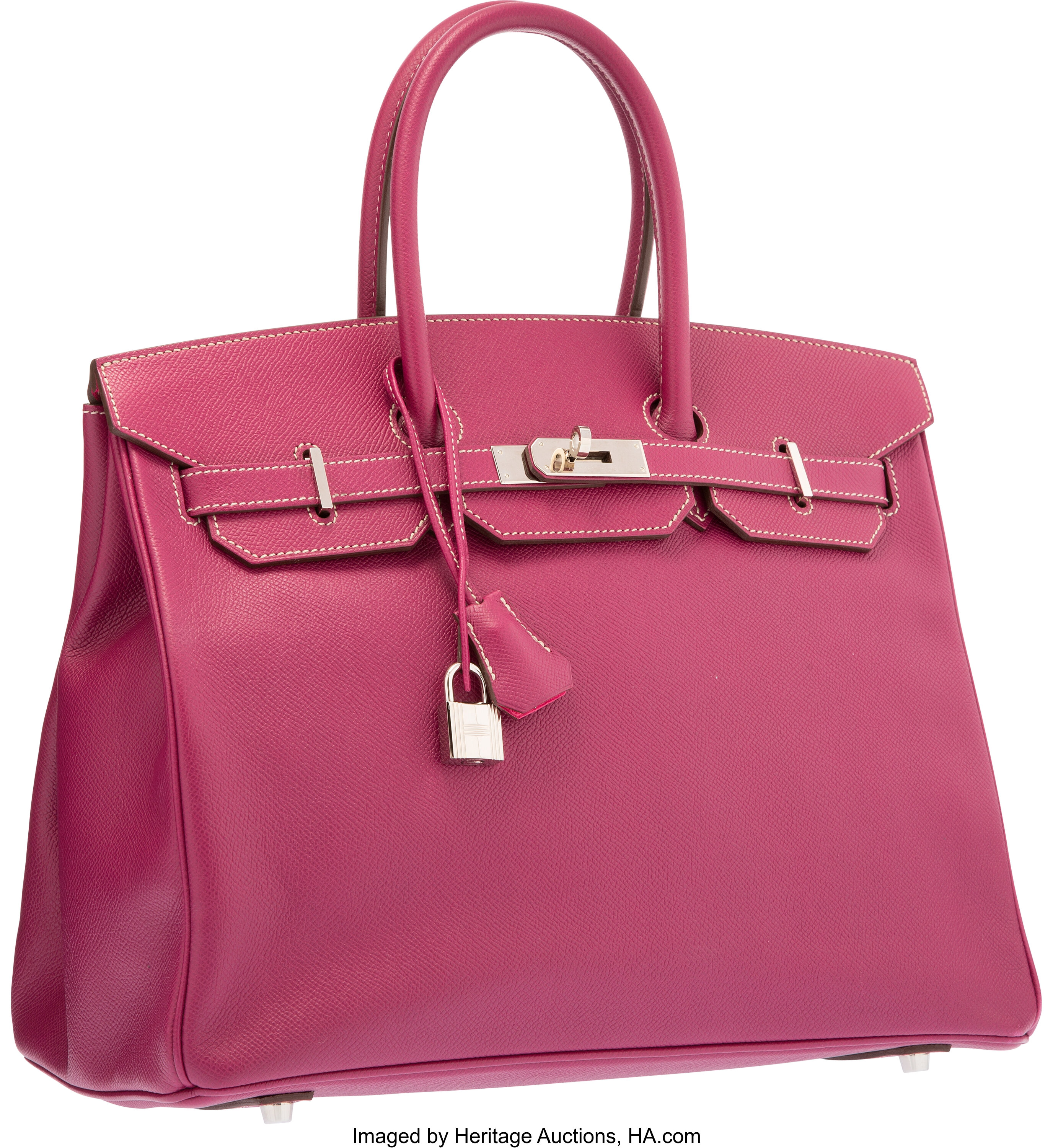 Hermes Birkin Bag, Rose Tyrien Pink, 35cm, Epsom with palladium