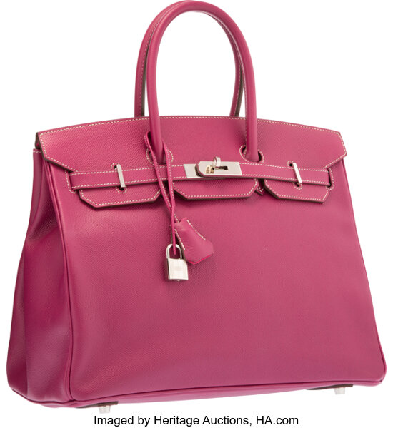 Hermes Birkin Rose Tyrien Epsom 35cm Palladium Hardware