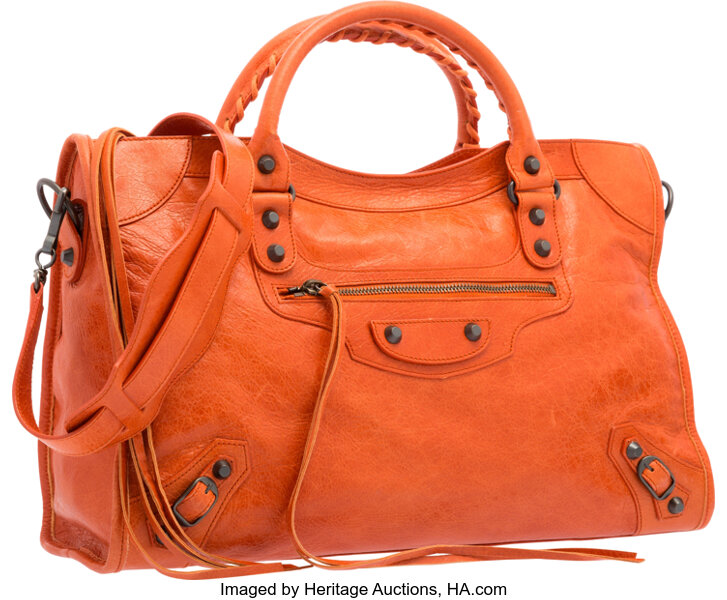 Balenciaga Orange Handbags