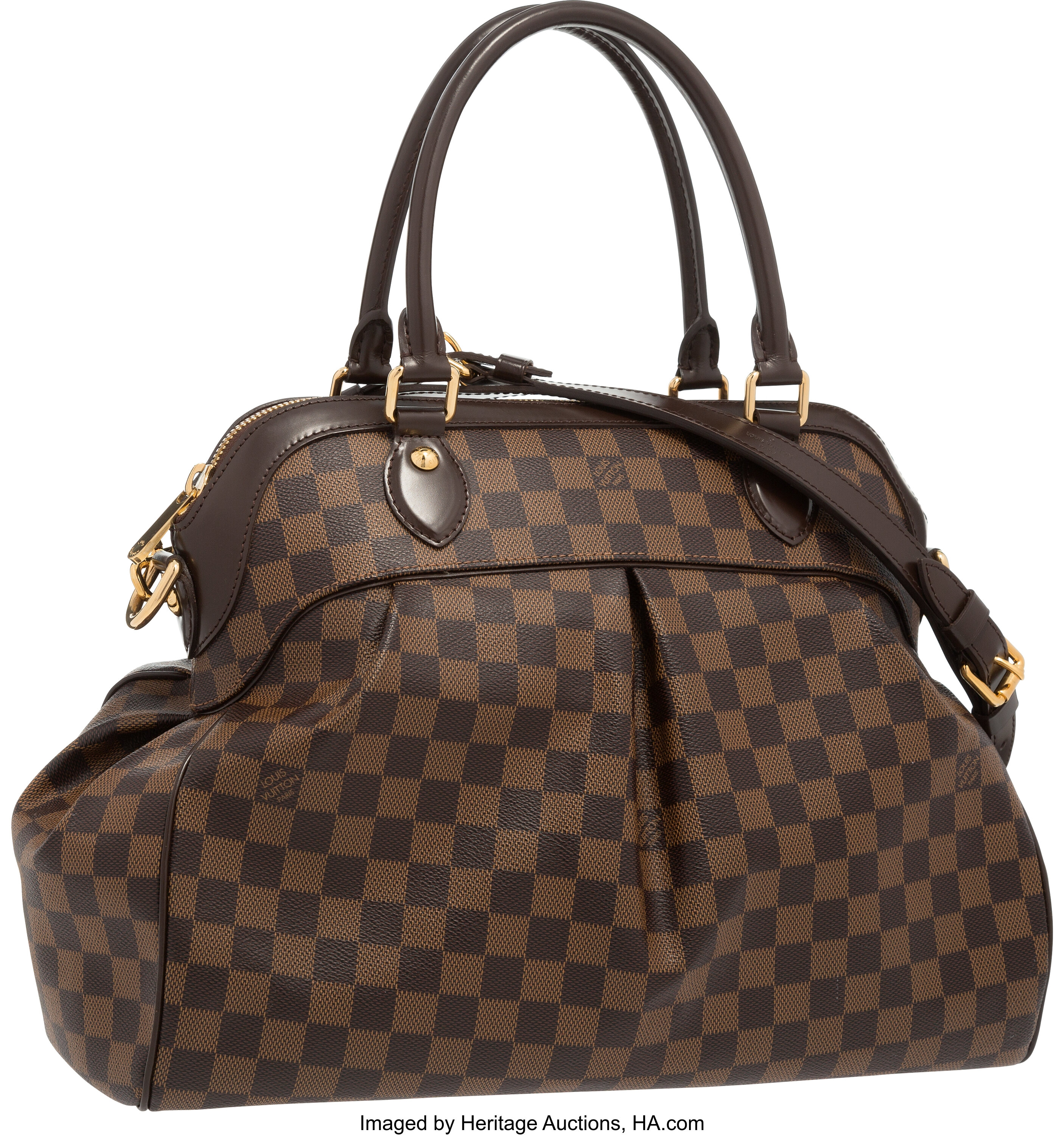 Louis Vuitton Trevi GM Damier Ebene Bag. Comes with a detachable