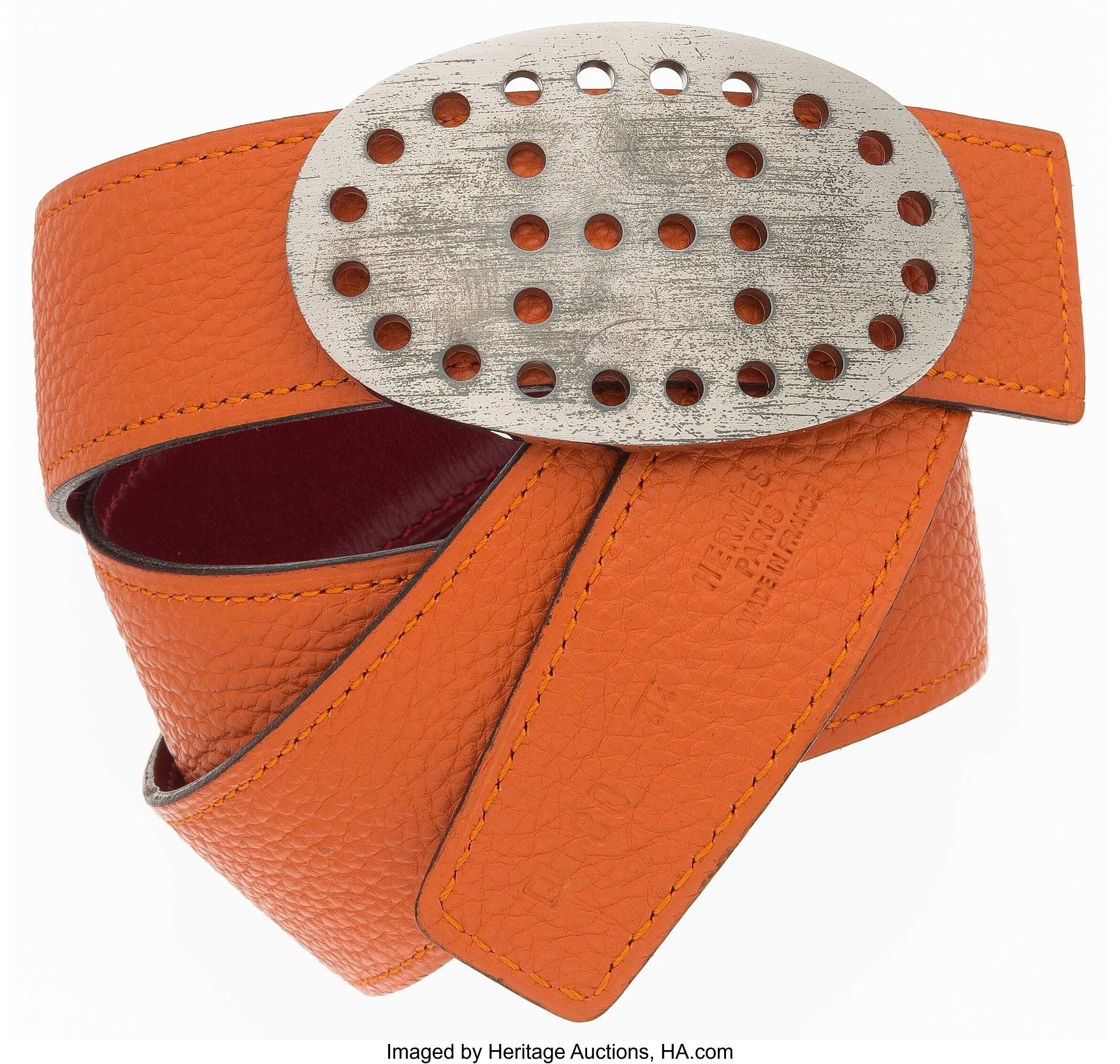 Hermes Black/Brown Leather H Buckle Reversible Belt 80 CM Hermes