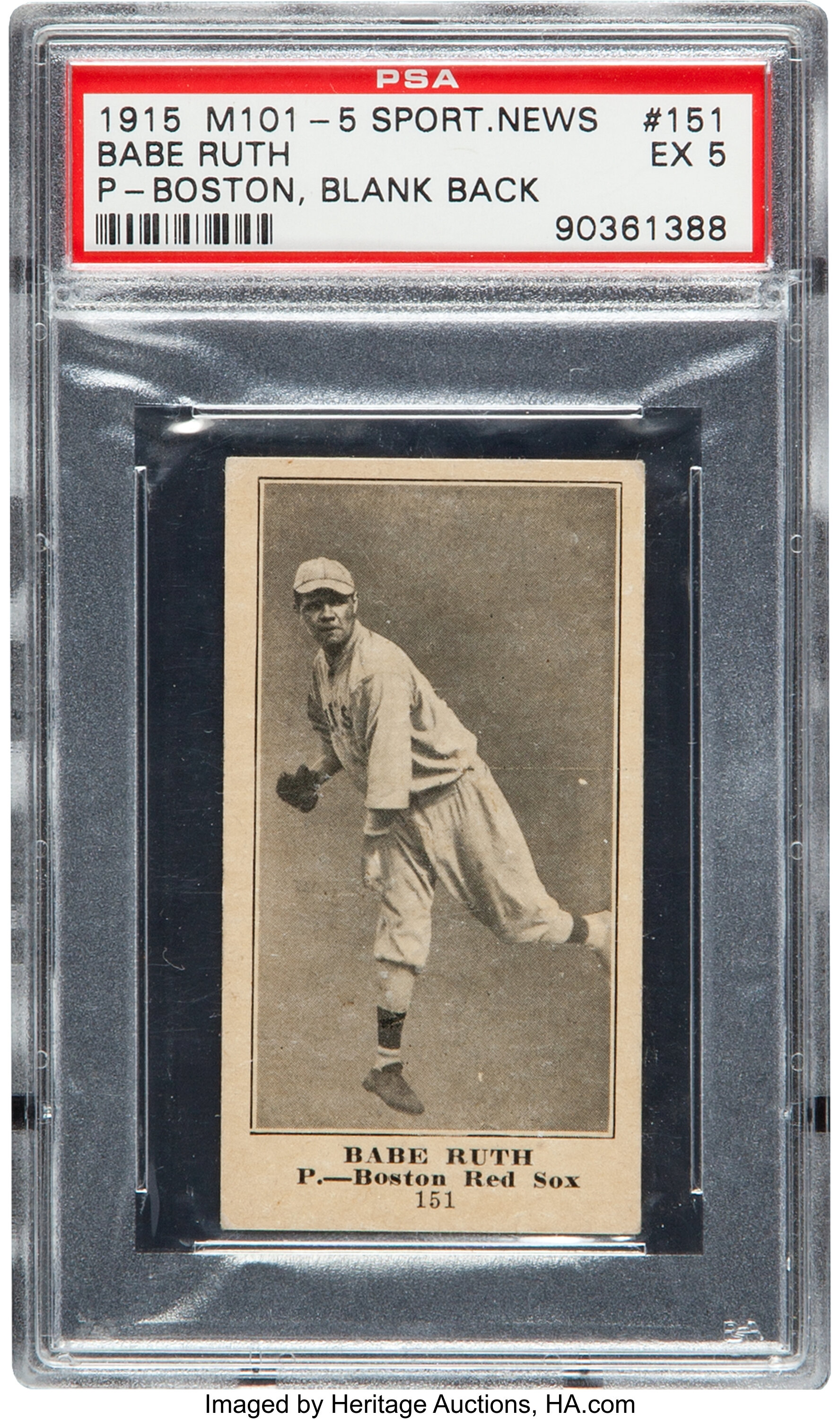  1916 M101-5 Babe Ruth Rookie Reprint blank back with AUTO  Autograph - Baseball Card : Sports & Outdoors