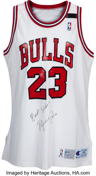 Chicago Bulls Basketball Jersey, worn by Michael Jordan