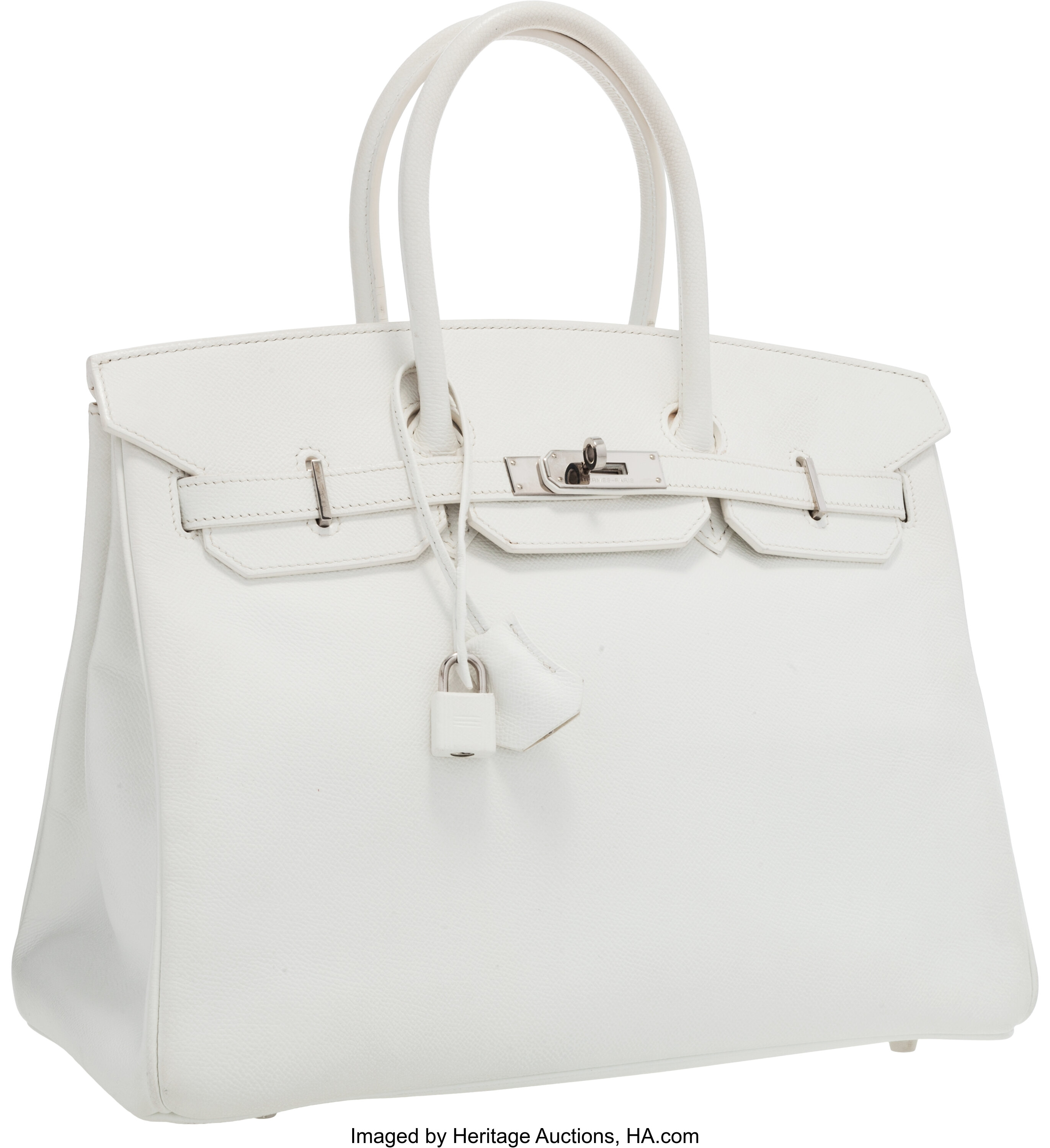 HERMÈS, WHITE BIRKIN 35CM OF EPSOM LEATHER WITH PALLADIUM HARDWARE, Handbags & Accessories, 2020