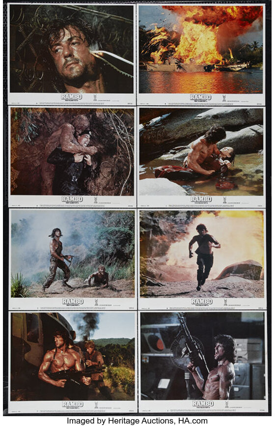 Rambo First Blood Part Ii Tri Star Pictures 1985 Lobby Card Lot 25172 Heritage Auctions