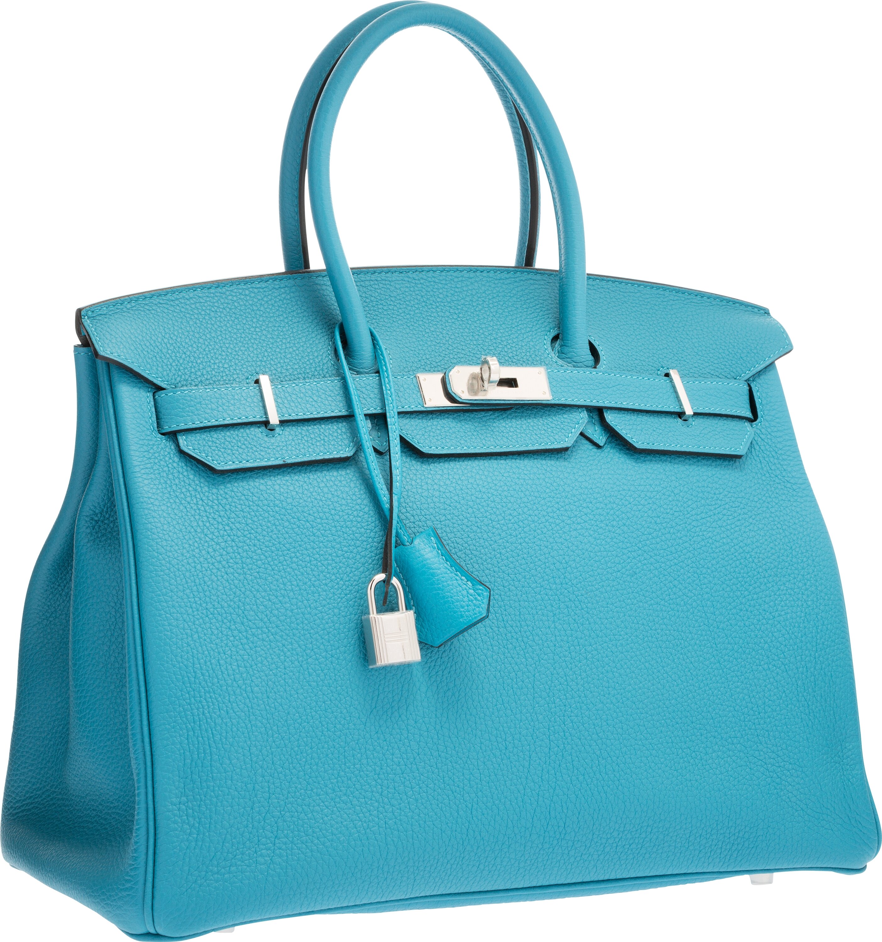 Hermes Birkin Bag 30cm Blue Atoll Togo Palladium Hardware