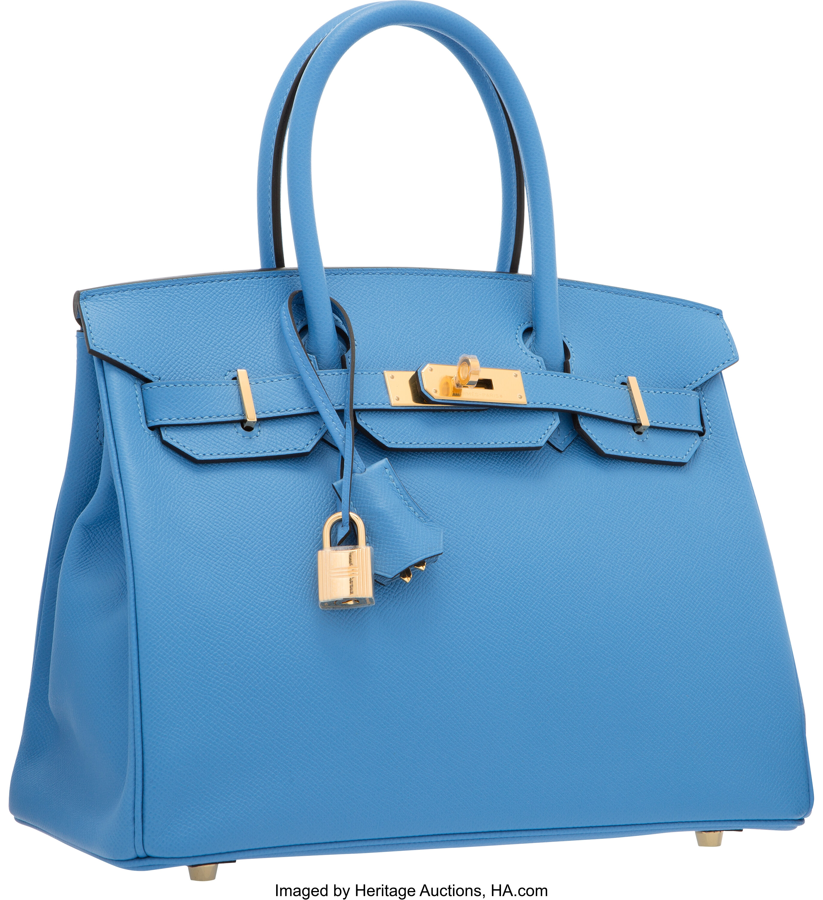 hermes blue paradise epsom birkin 30cm gold hardware