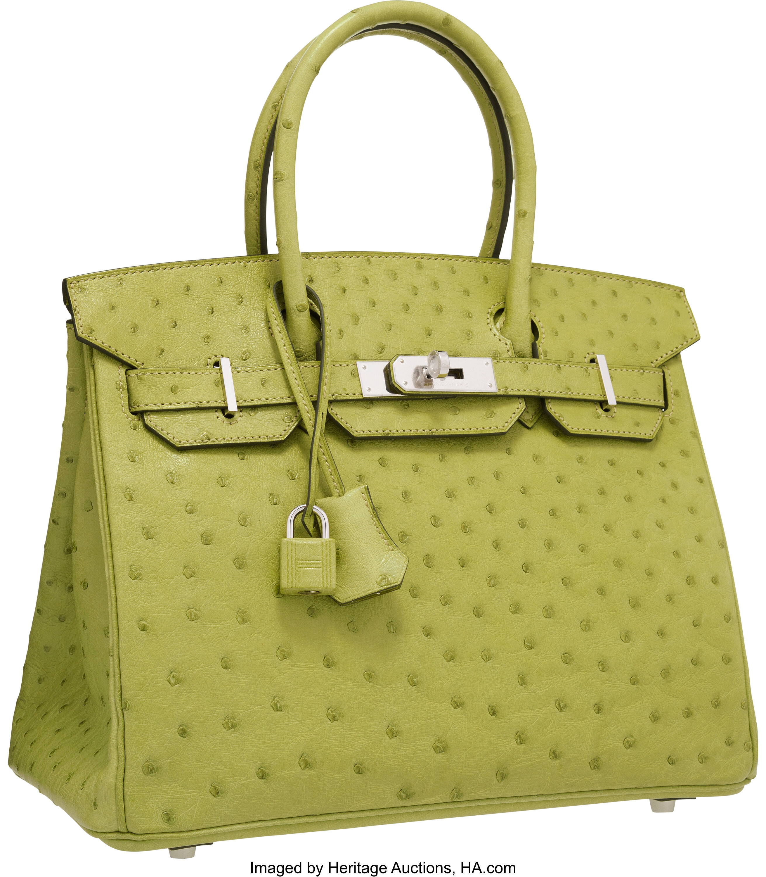 Hermes Birkin Bag 30cm Vert Anis Chevre Palladium Hardware