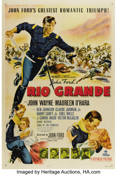 Rio Grande Republic 1950 One Sheet 27 X 41 John Ford Lot Heritage Auctions