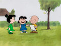 Charlie Brown and Snoopy Show Baseball Scene Production Cel Setup, Lot  #97314