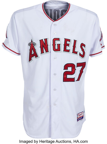 2015 Mike Trout Game Worn, Signed Los Angeles Angels of Anaheim