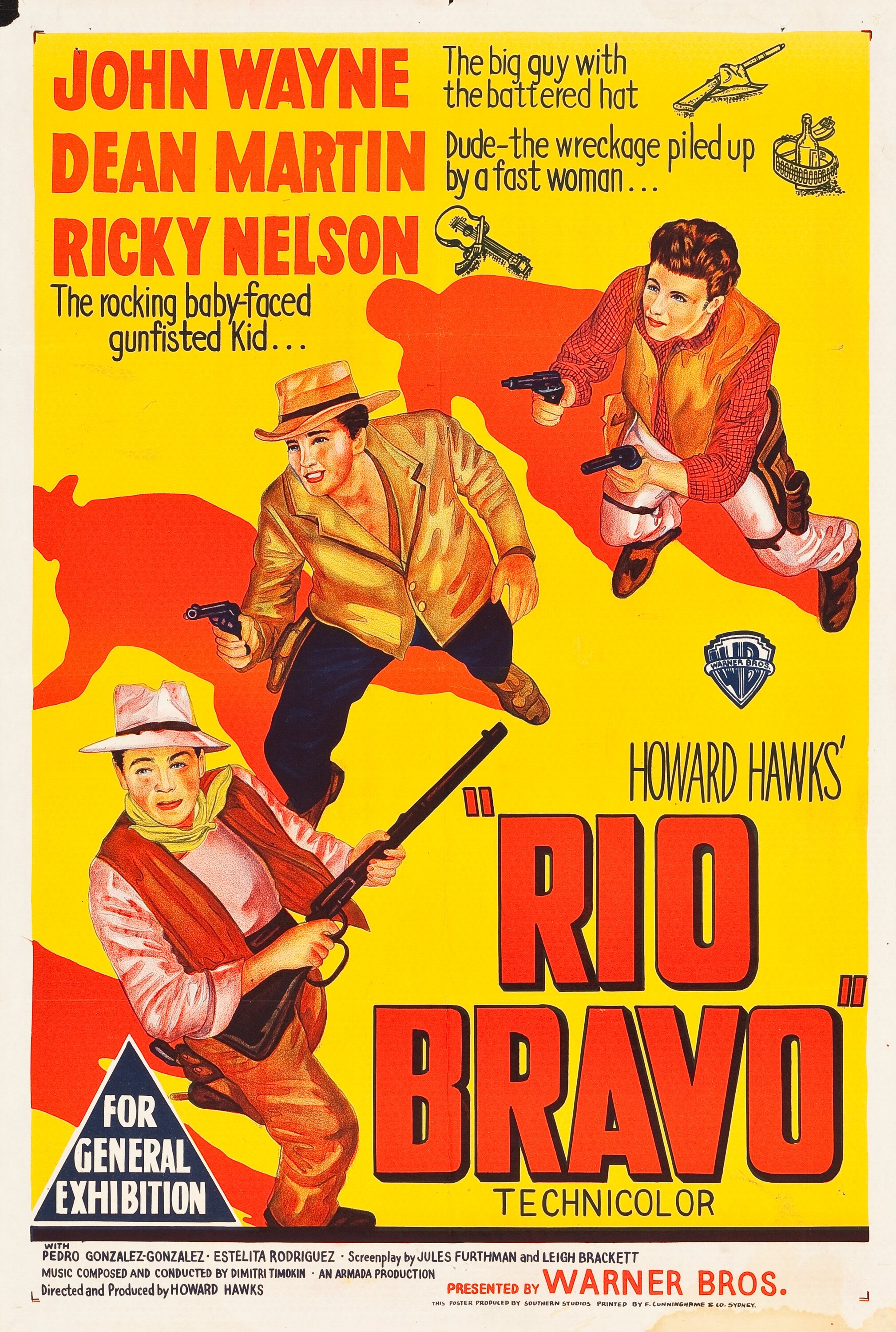 Rio Bravo Warner Brothers 1959 Australian One Sheet 27 X Lot Heritage Auctions