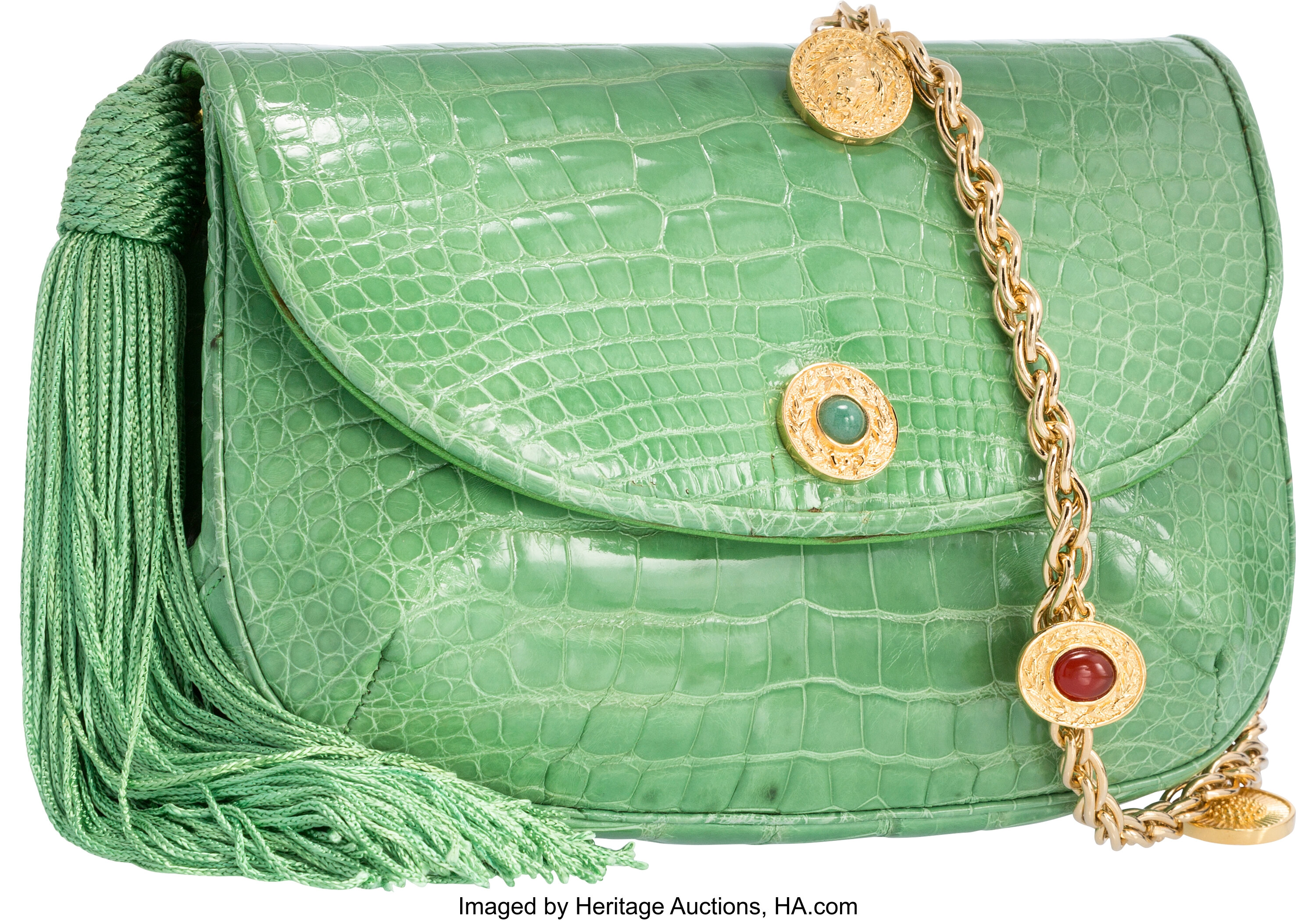 Judith Leiber, Bags, Judith Leiber Vintage Crocodile Green Bag