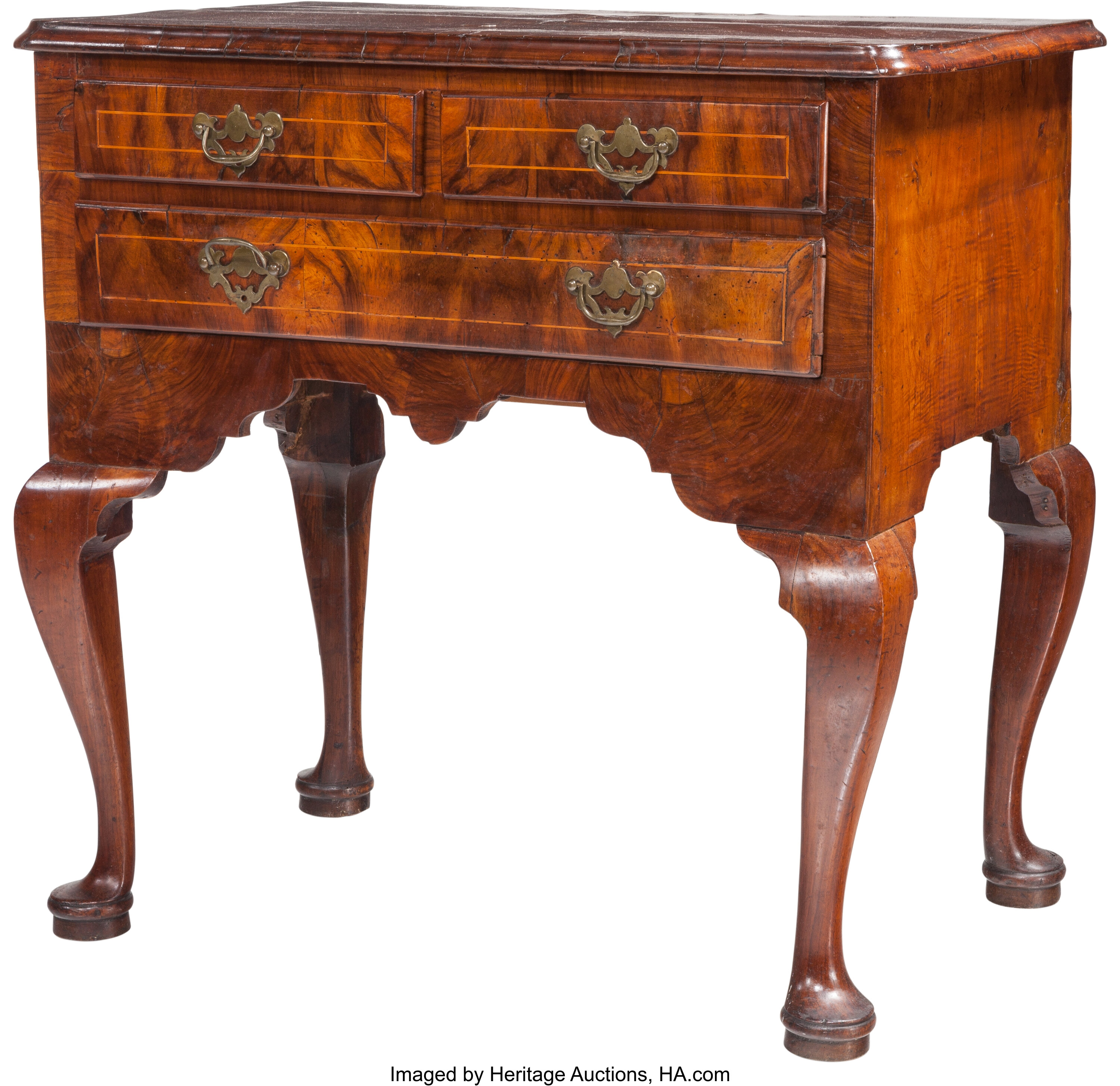 A Queen Anne Style Walnut Lowboy 18th Century In Part 29 Inches Lot 65032 Heritage Auctions