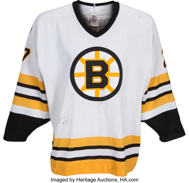 Circa 1990 Dave Christian Game Worn Boston Bruins Jersey. , Lot #80689