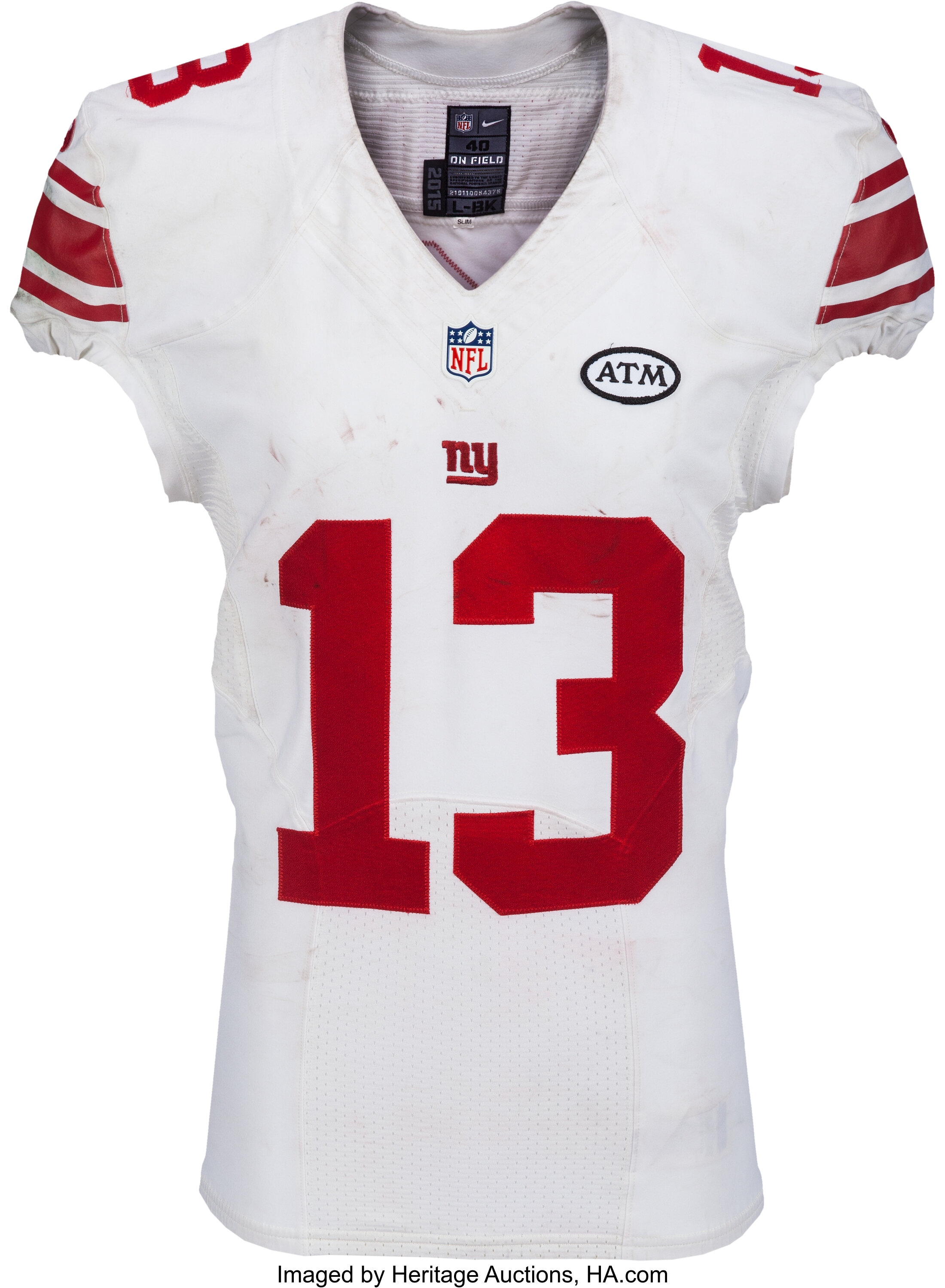 2015 Odell Beckham, Jr. Game Worn, Unwashed New York Giants Jersey,, Lot  #80125