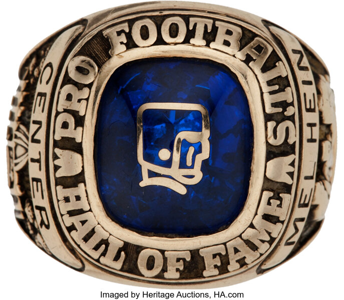 1963 Pro Football Hall of Fame Induction Ring Presented to Mel