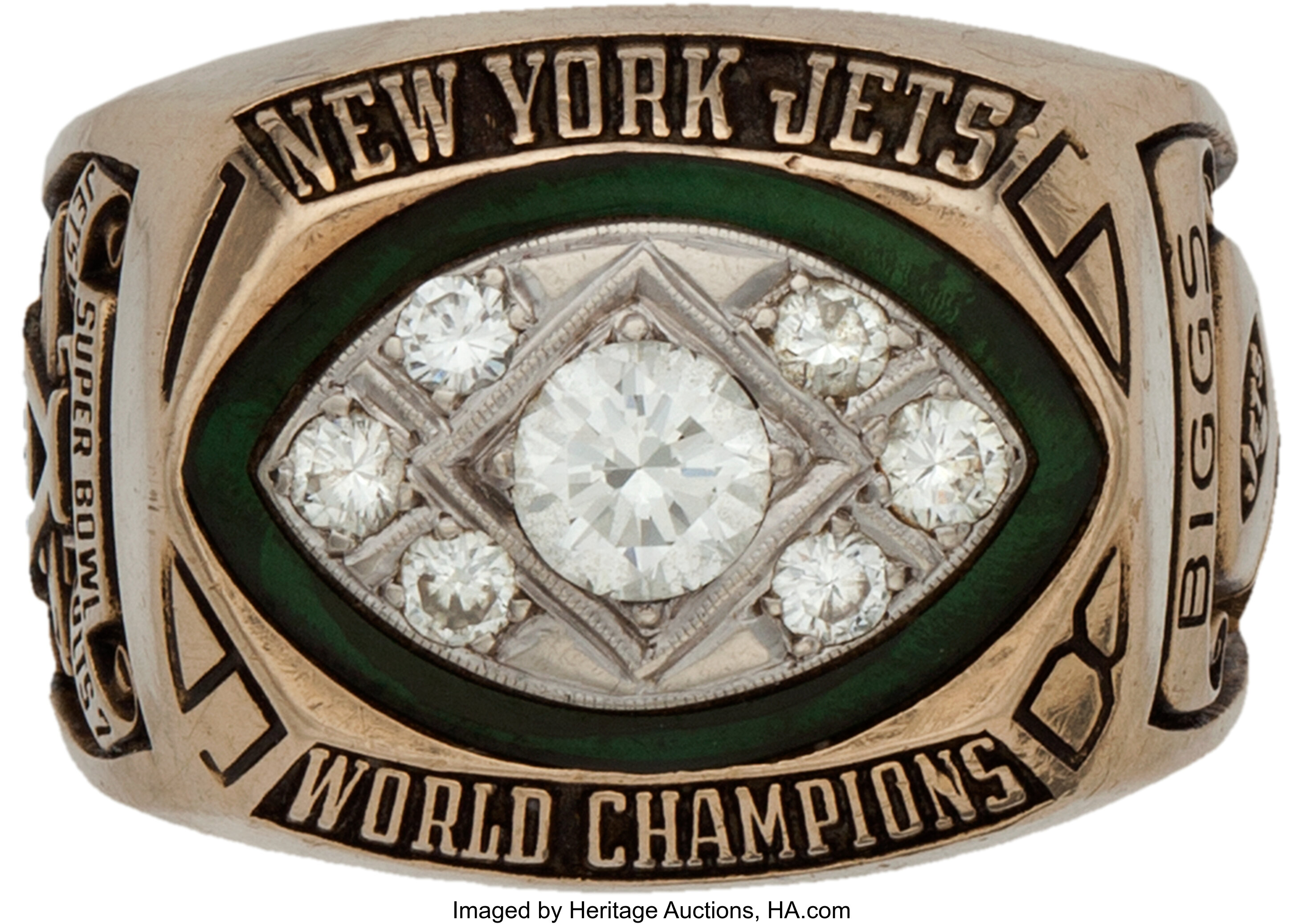 1968-69 New York Jets Super Bowl III Championship Ring Presented