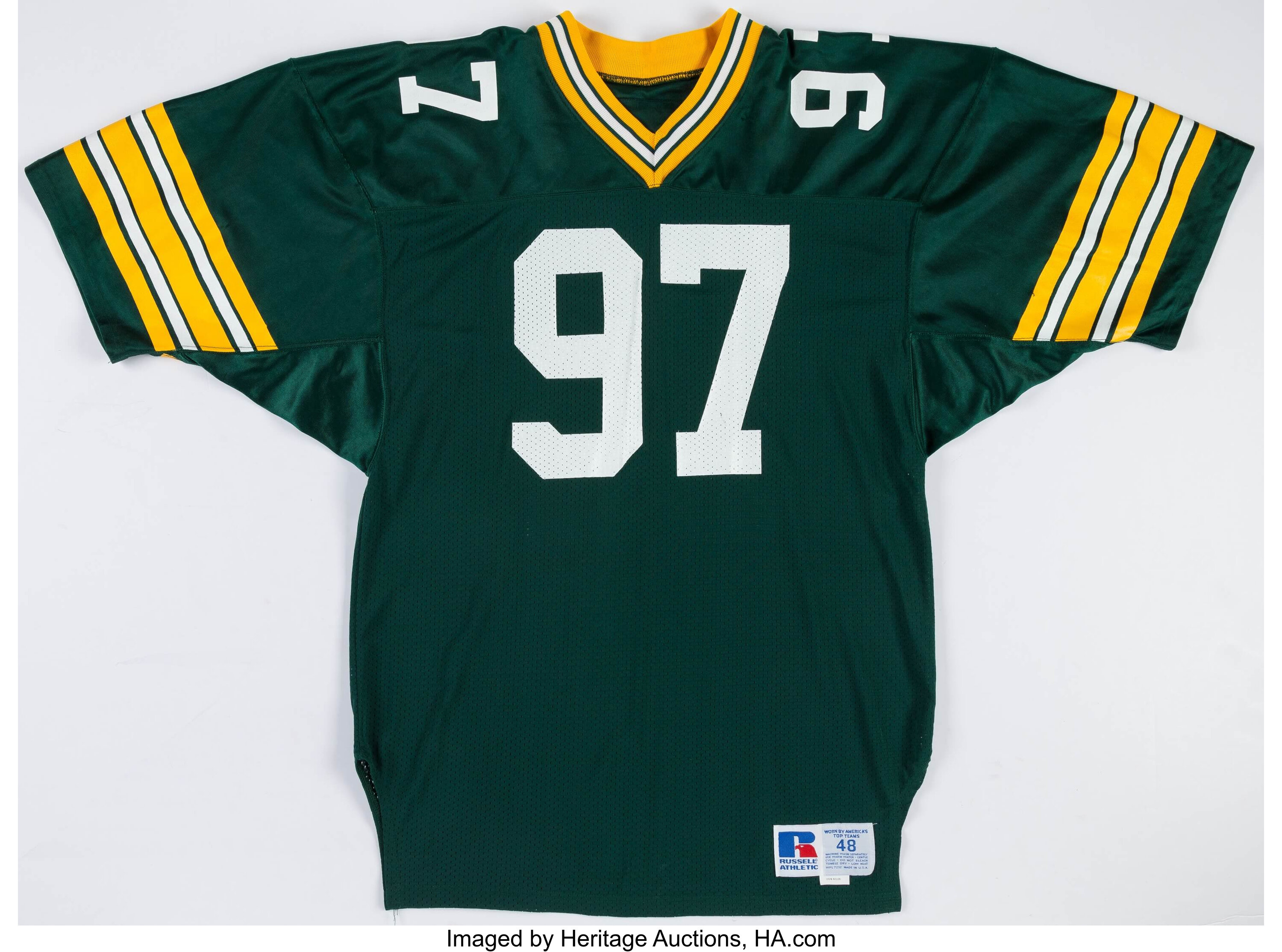 1990 Tim Harris Game Issued Green Bay Packers Jersey. Football, Lot  #42212