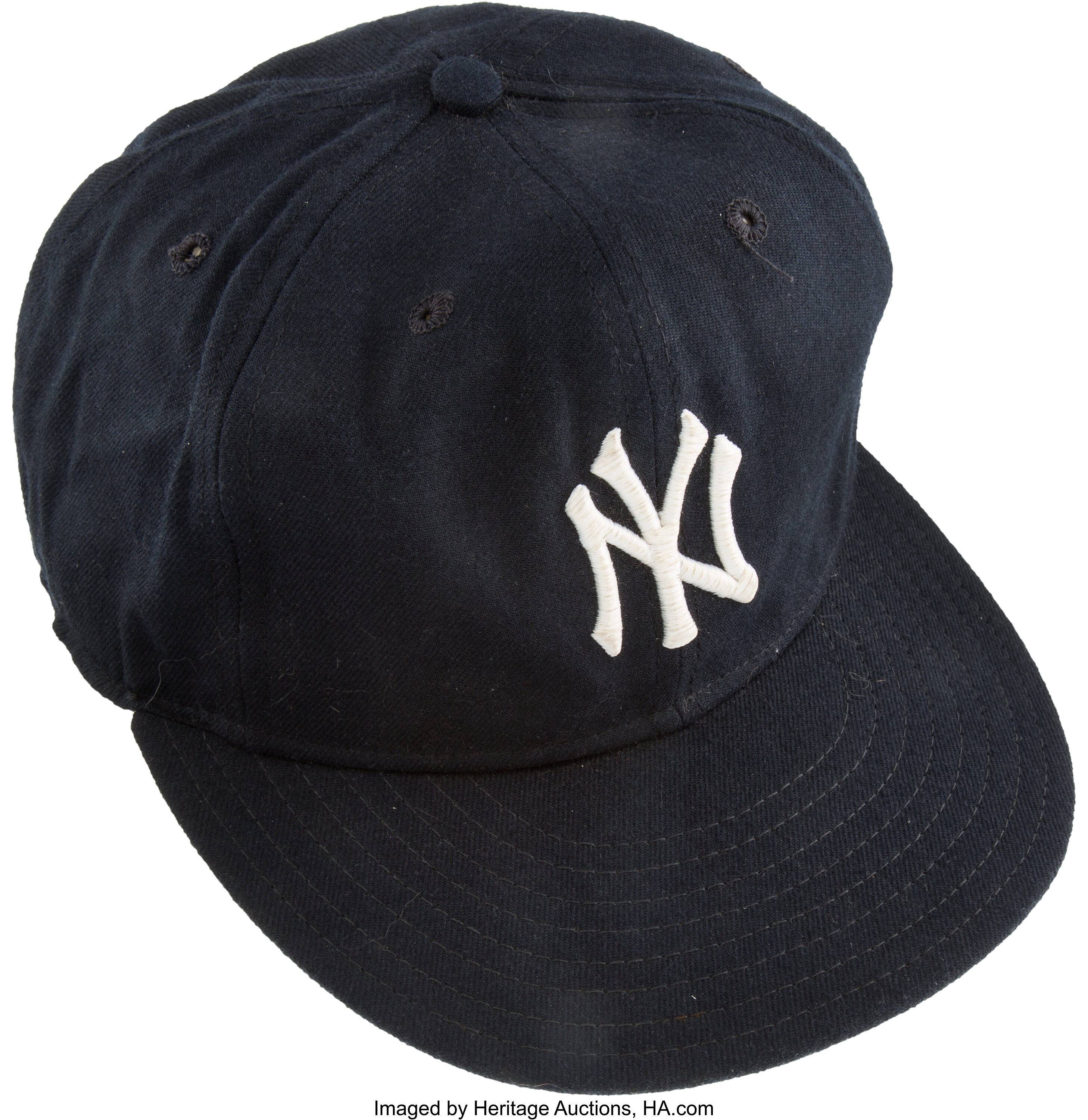 1980 S Don Mattingly Game Worn New York Yankees Cap Early Lot