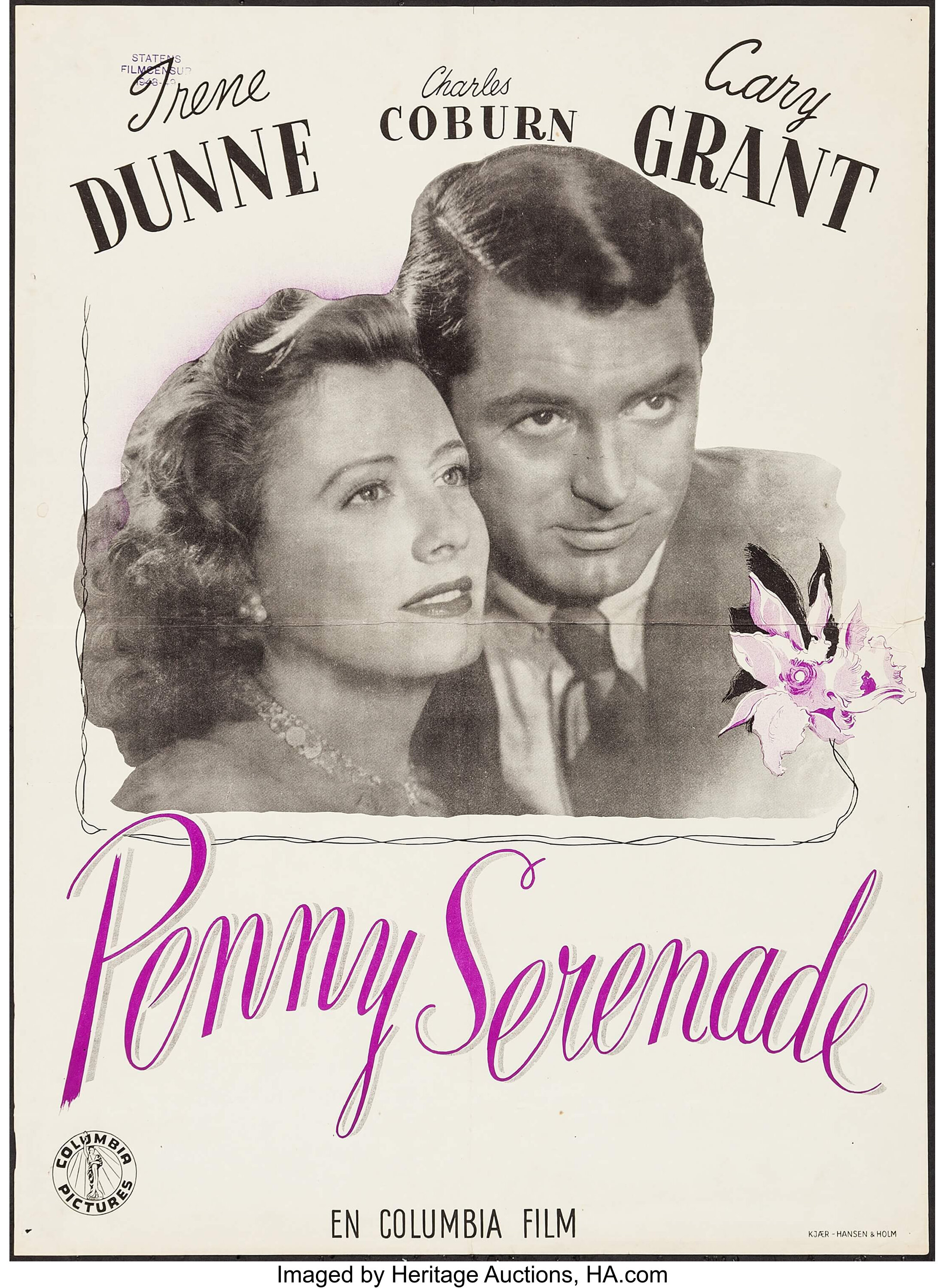 Penny Serenade (Columbia, 1948). First Post-War Release Danish | Lot ...