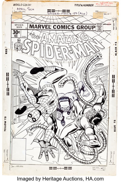 Original Comic Art:Covers, Ross Andru and Frank Giacoia Amazing Spider-Man #159 Cover Original Art (Marvel, 1976)....