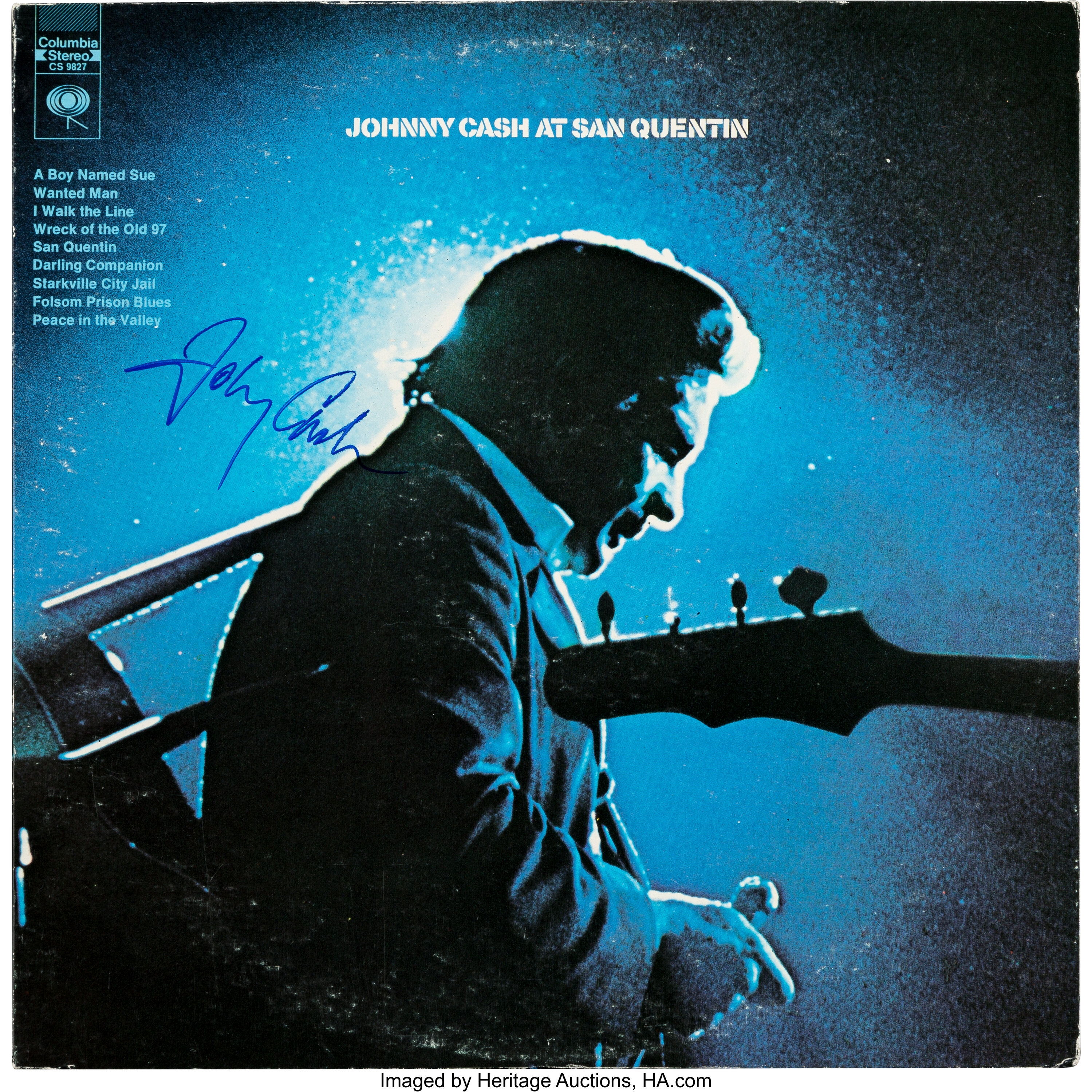 Johnny Cash At San Quentin Signed LP (Columbia CS 9827, 1969