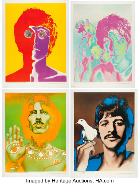 the beatles pop art poster