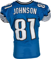 2010 Calvin Johnson Game Worn, Unwashed Detroit Lions Jersey