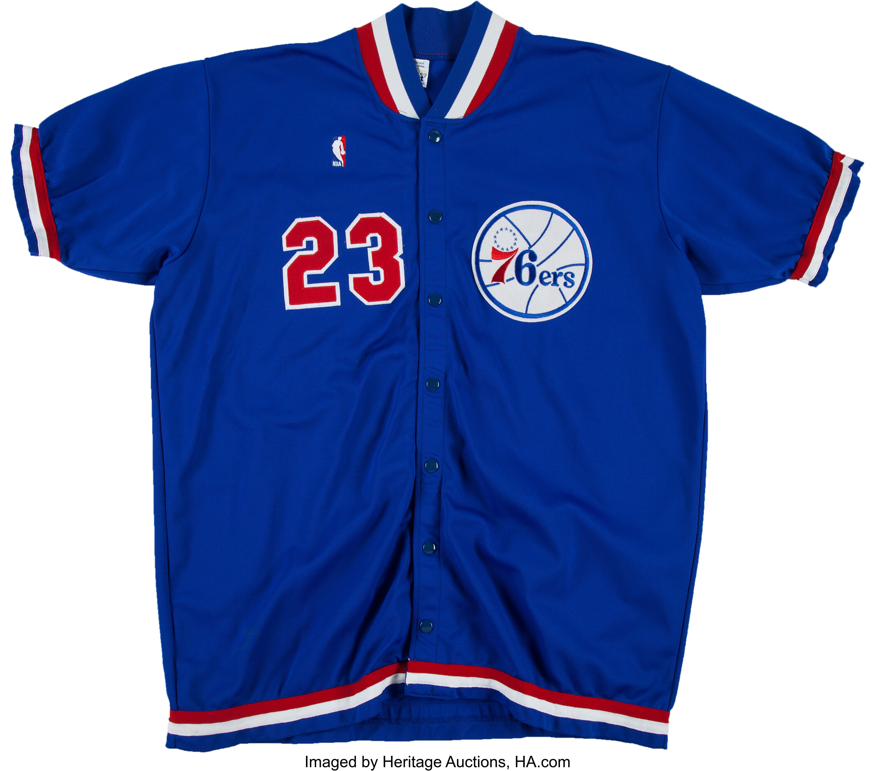 1987-88 Roy Hinson Game Worn Philadelphia 76ers Shooting Jacket. | Lot ...