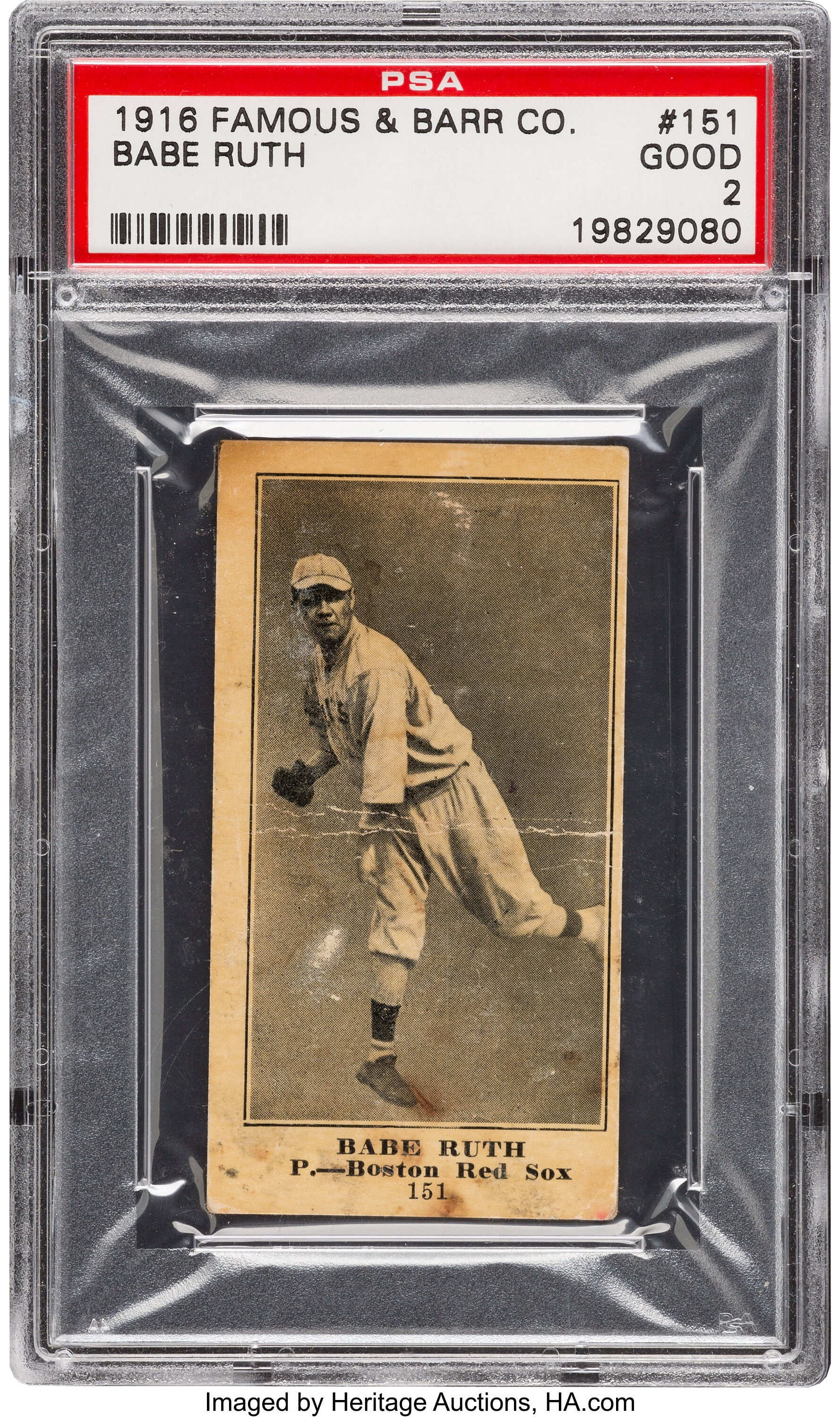 Lot Detail - Spectacular 1916 D350-1 Standard Biscuit #151 Babe Ruth PSA 2  GOOD