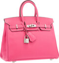 Hermes Birkin 25cm Rose Tyrien Epsom Leather Palladium Hardware