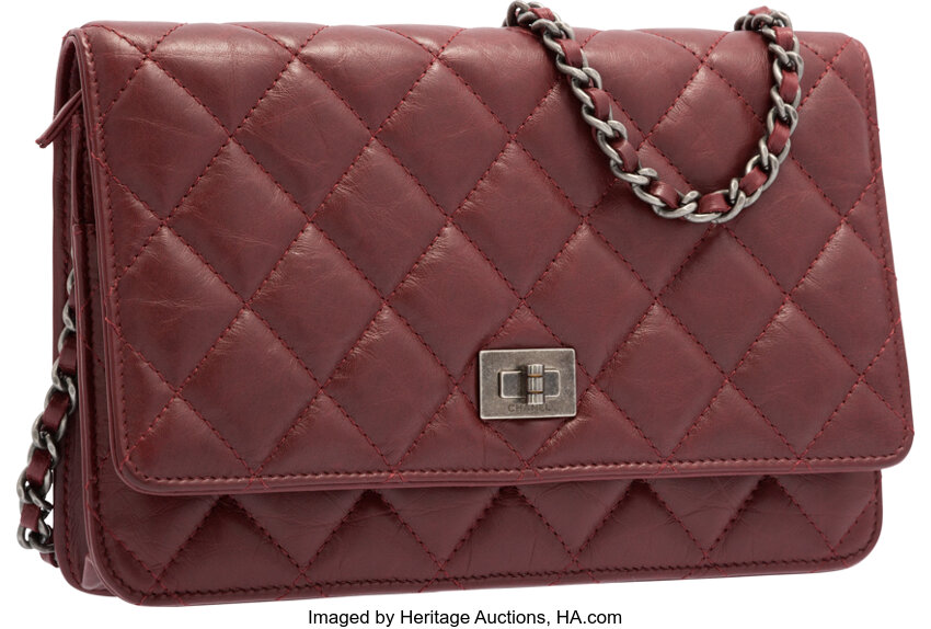 Chanel Red Quilted Calfskin Reissue Wallet-On-Chain (WOC