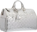 Sold at Auction: Louis Vuitton Metallic Silver Monogram Patent Leather  Miroir Speedy 35 Bag Con