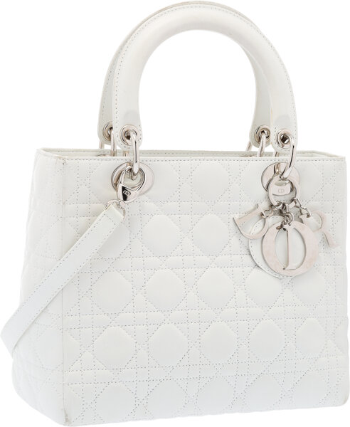 Christian Dior 2021 Mini Cannage Lady Dior Bag - White Handle Bags, Handbags  - CHR356736