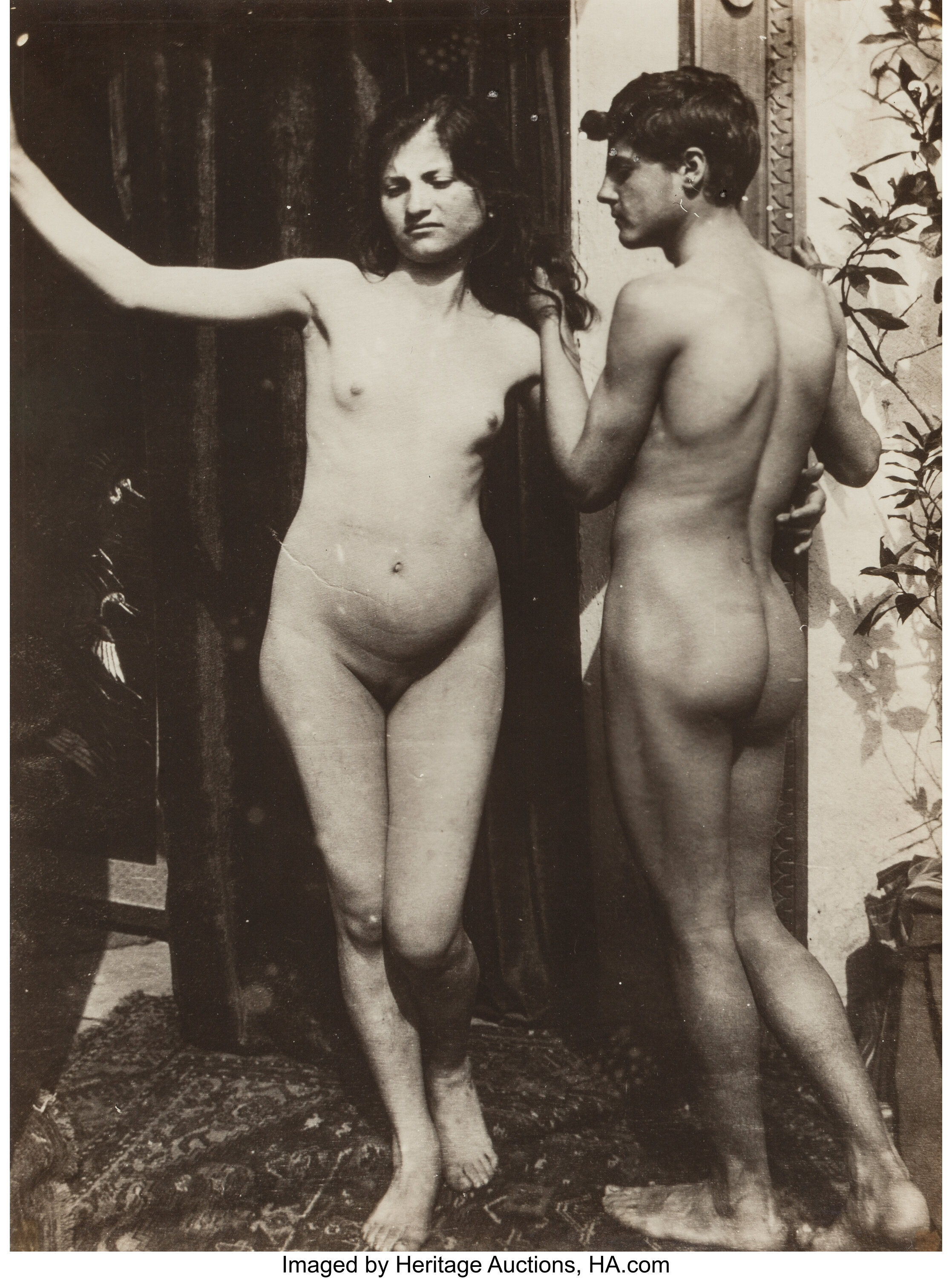 Guglielmo Plüschow (German, 1852-1930). Nude Boy and Girl in | Lot #73585 |  Heritage Auctions