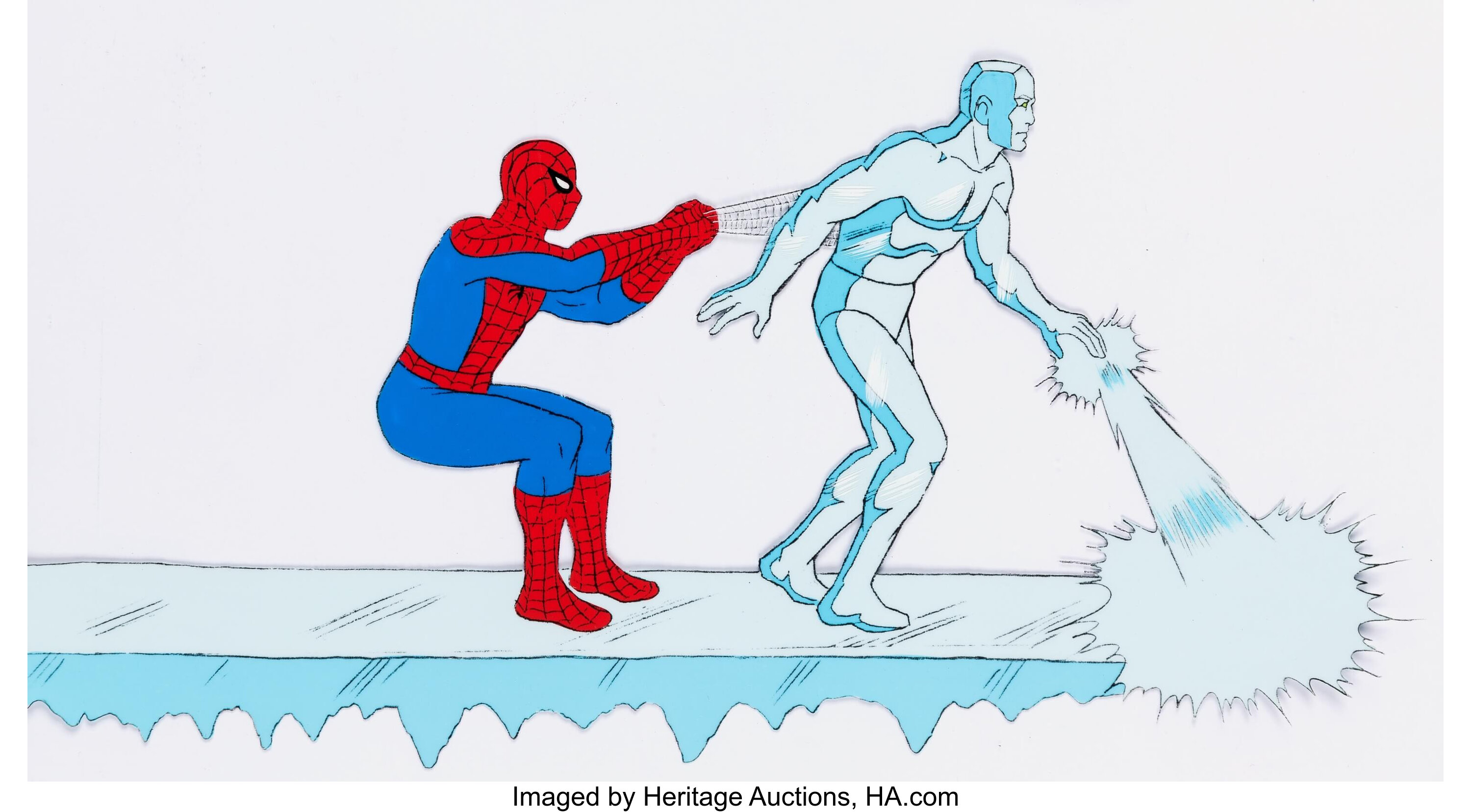 Spider-man and his Amazing Friends Cel - The Origin of Iceman & Videoman!,  in Tommy S's Spider-man and His Amazing Friends Animation Art - S2 Comic  Art Gallery Room