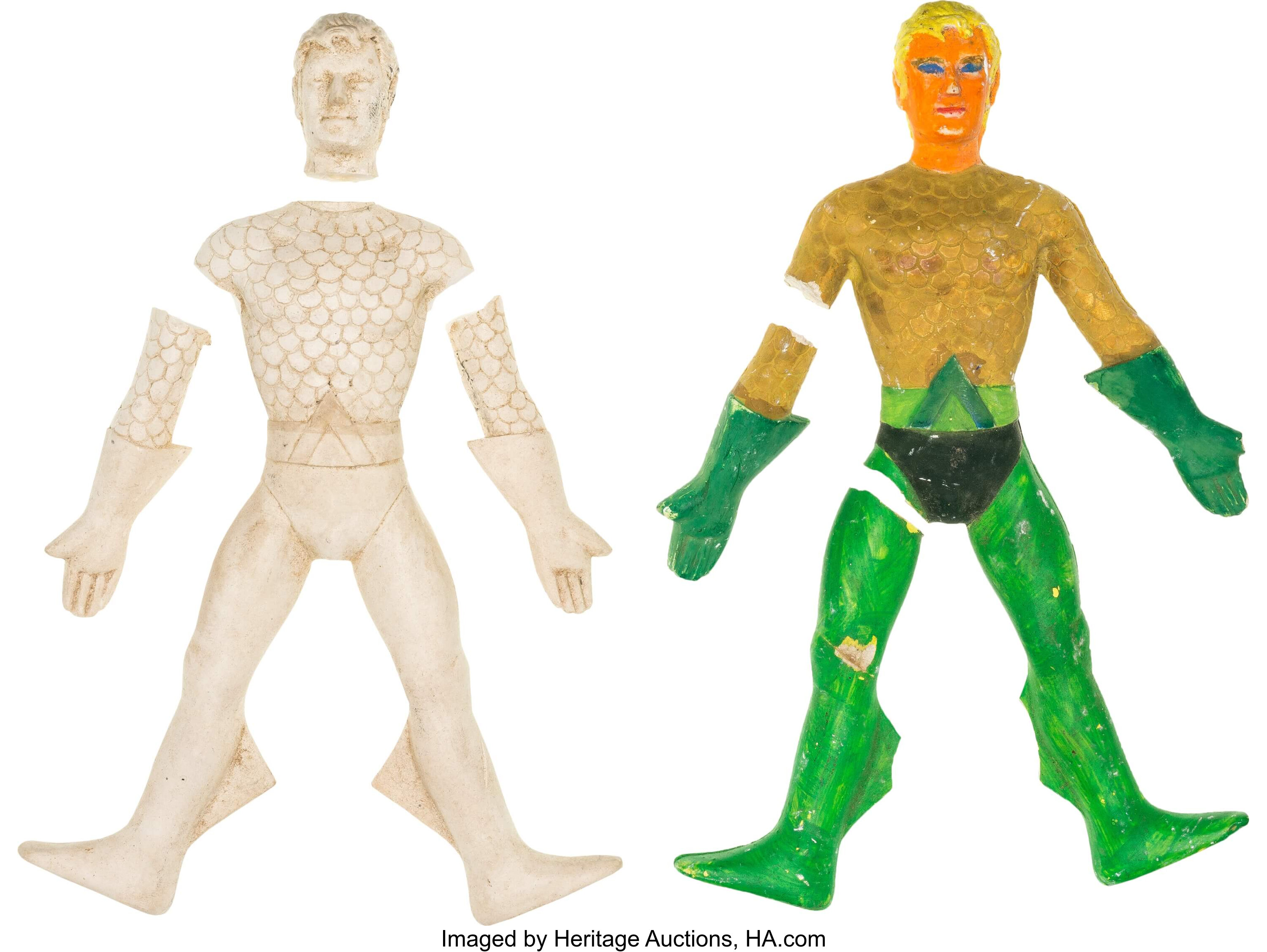 Aquaman Bendy Toy Plaster Prototype Group Mego C 1973 Lot 13673 Heritage Auctions