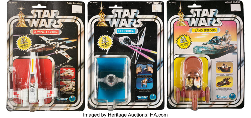 Star Wars Vehicles (Kenner, 1978). Die-Cast TIE Fighter, Land