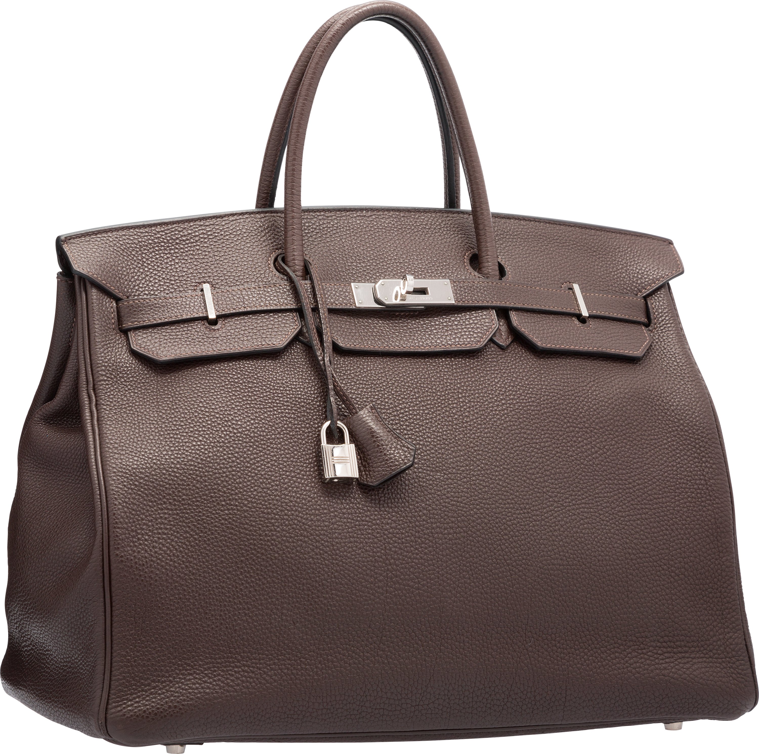 Sold at Auction: Hermes Birkin 35 Bag, Chocolate Togo Leather