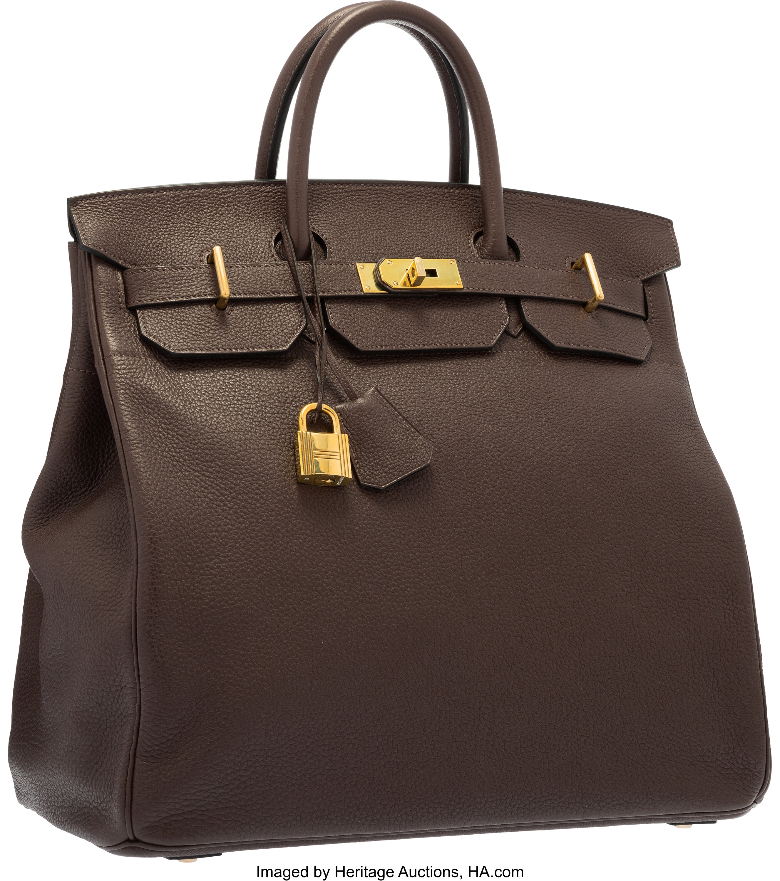 Hermes Birkin 40 Handbag Chocolate Brown Clemence Leather