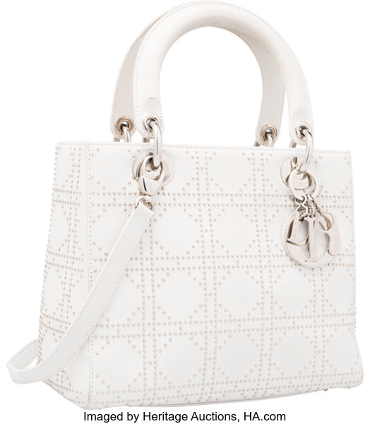 Christian Dior Small Lady Dior Tote White Himalaya Crocodile Silver Ha –  Madison Avenue Couture