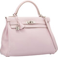 Hermès Kelly Longue Rose Dragee Evergrain with Palladium Hardware - 20