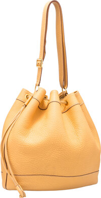 HERMES Gold cognac Hunt leather EVELYNE 29 SELLIER Bag Palladium