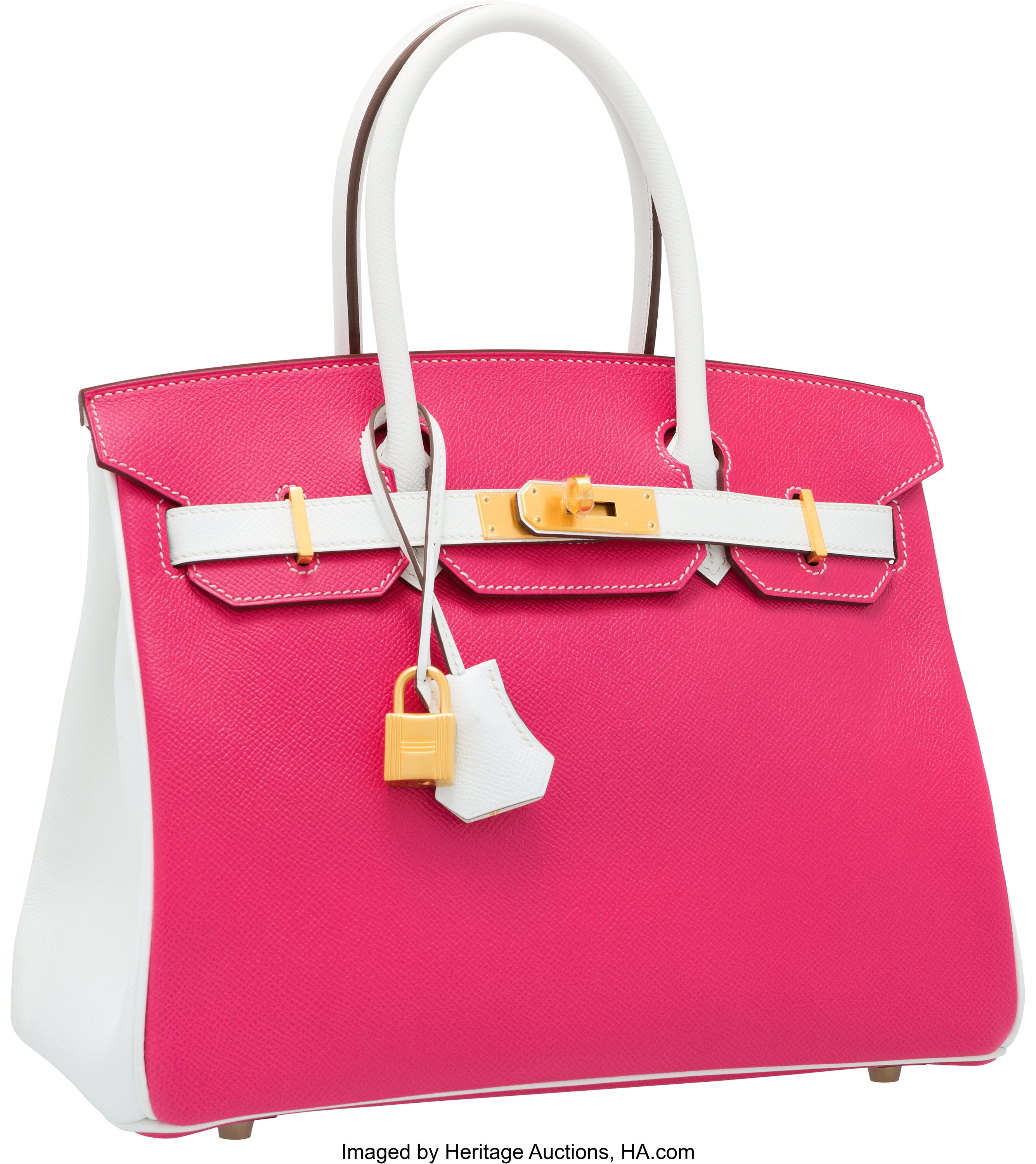 Hermes Birkin 30 Bag 1Q Rose Confetti And E5 Rose Tyrien Epsom SHW