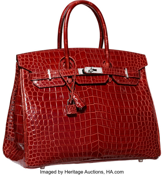 Hermes Shiny Porosus Crocodile Skin Birkin